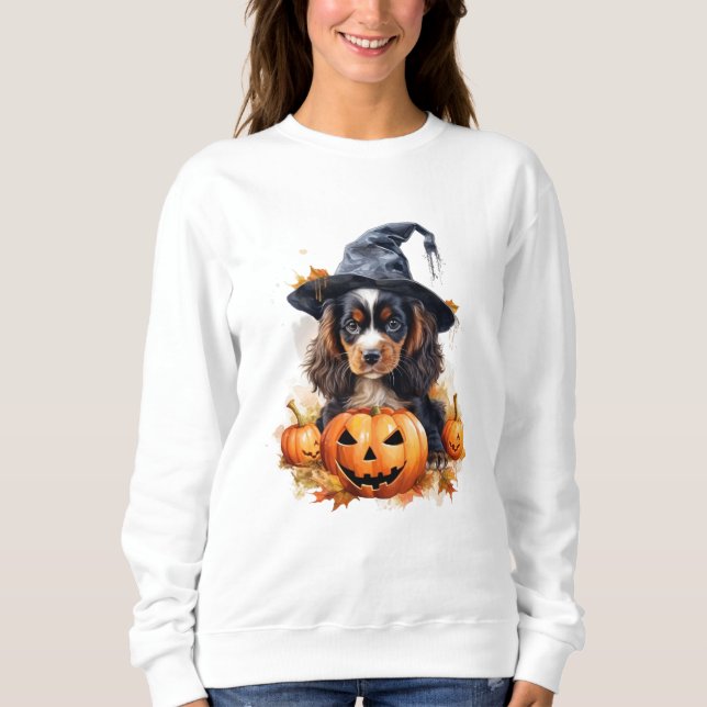 Moletom Cavalier King Charles Spaniel Halloween (Frente)