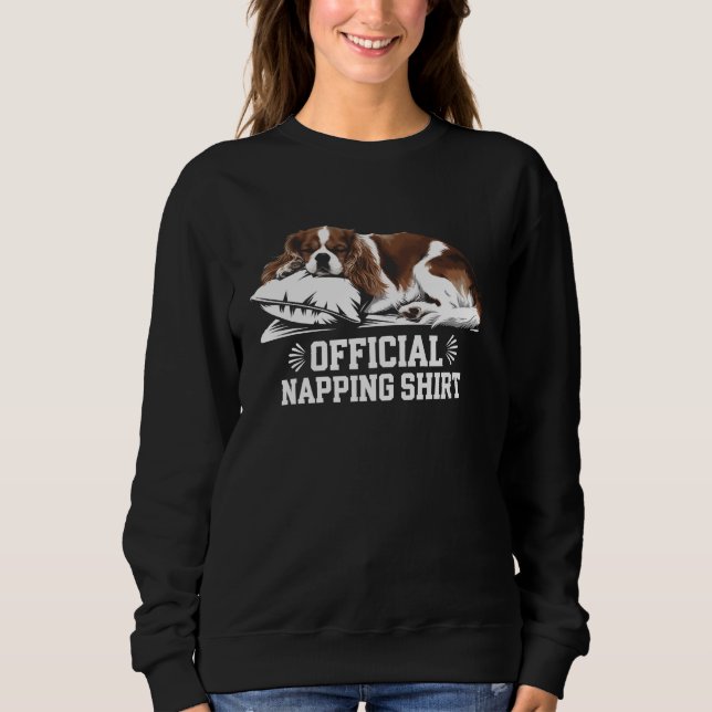 Moletom Cavalier King Charles Spaniel Napping Dog Lover La (Frente)
