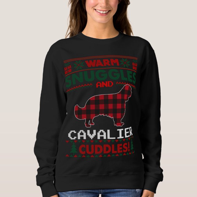 Moletom Cavalier King Charles Spaniel Pajama Ugly Christma (Frente)