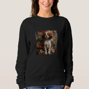 Moletom Cavalier King Charles Spaniel Puppy Flowers Graphi