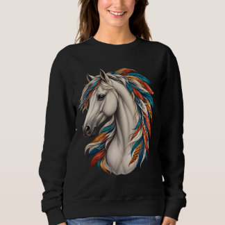 Moletom Cavalo Boho com Crina Emplumada