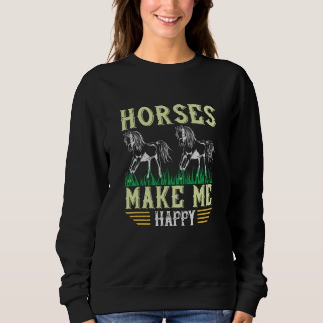 Moletom Cavalo - Cavalos Me Fazem Feliz (Frente)