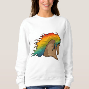 Moletom Cavalo com Cabelo Arco-Íris