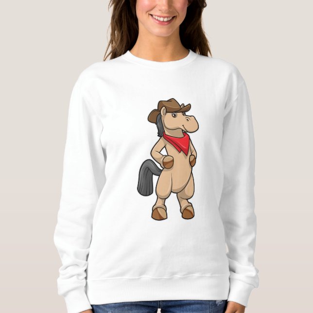 Moletom Cavalo como Cowboy (Frente)