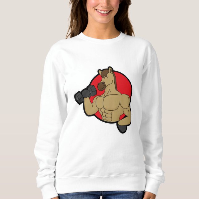 Moletom Cavalo como Criador de Crimes com Dumbbell (Frente)