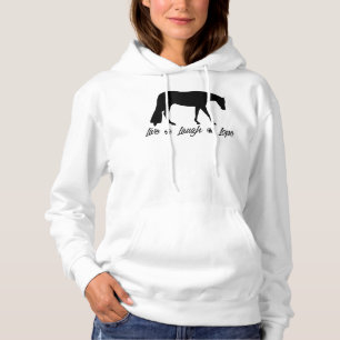 Moletom Cavalo de Prazer Ocidental Equestrian Live Laugh L