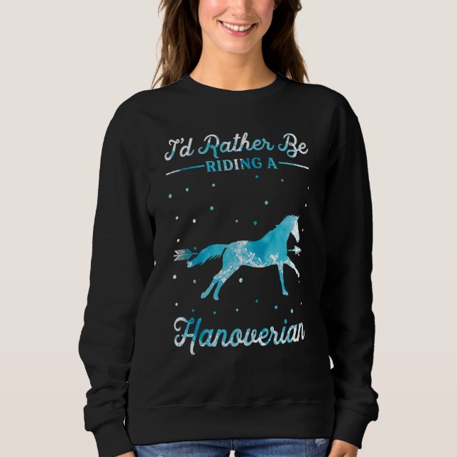 Moletom Cavalo Eu Preferencialmente Andando Em Hanoverian (Frente)