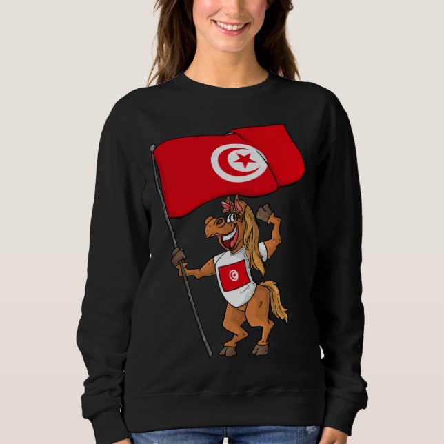 Moletom Cavalo Fã da Tunísia (Frente)