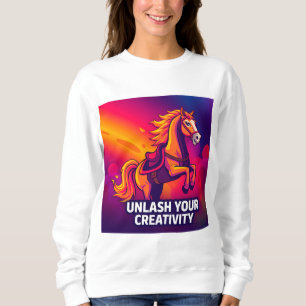 Moletom Cavalo Majestoso com Arte Digital Inspiradora