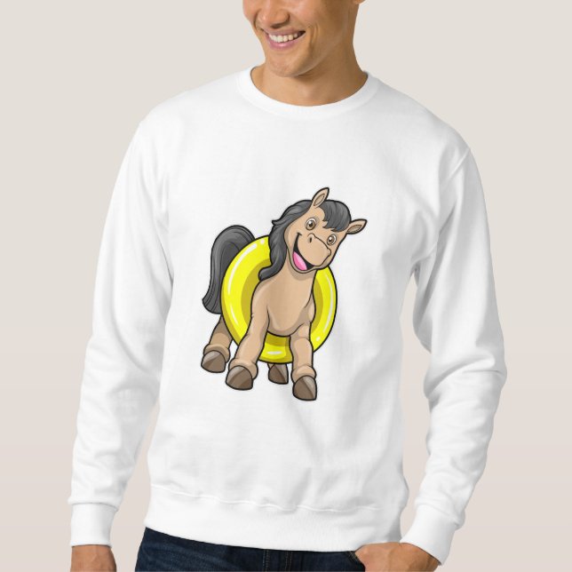 Moletom Cavalo na praia com anel de Natação (Frente)