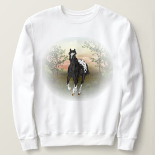 Moletom Cavalo Negro Appaloosa em Corrente