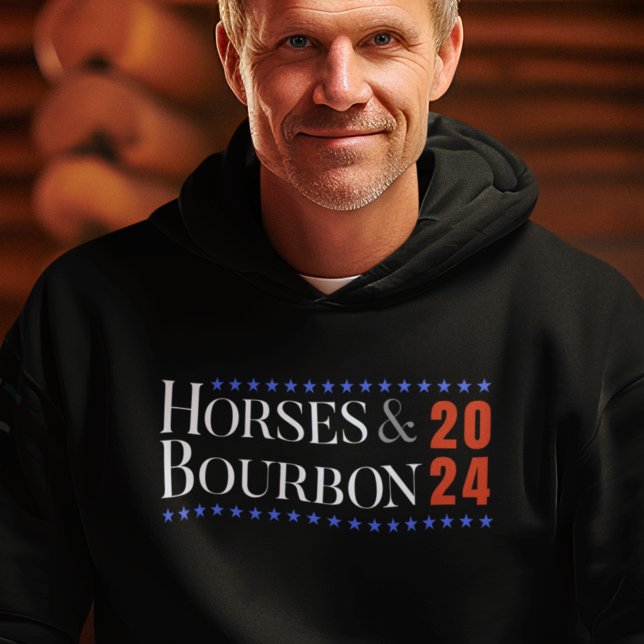 Moletom Cavalos e Bourbon 2024 Diversão da Eleição Equestr (Criador carregado)
