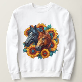 Moletom Cavalos e girassóis