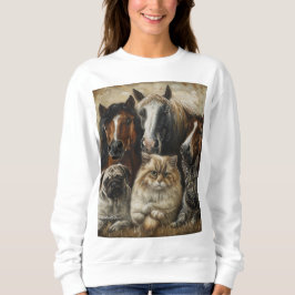 Moletom Cavalos, Gatos e Cães