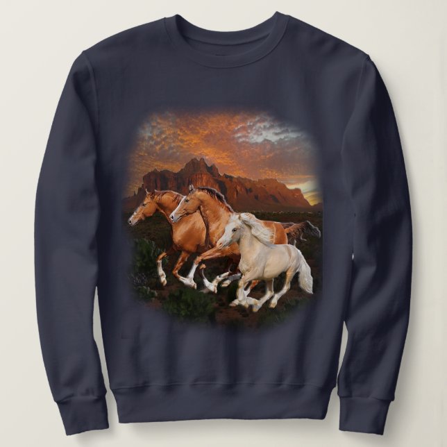 Moletom cavalos selvagens do Arizona (Frente do Design)