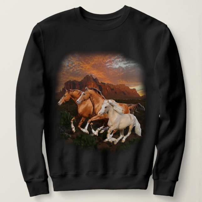 Moletom cavalos selvagens do Arizona (Frente do Design)