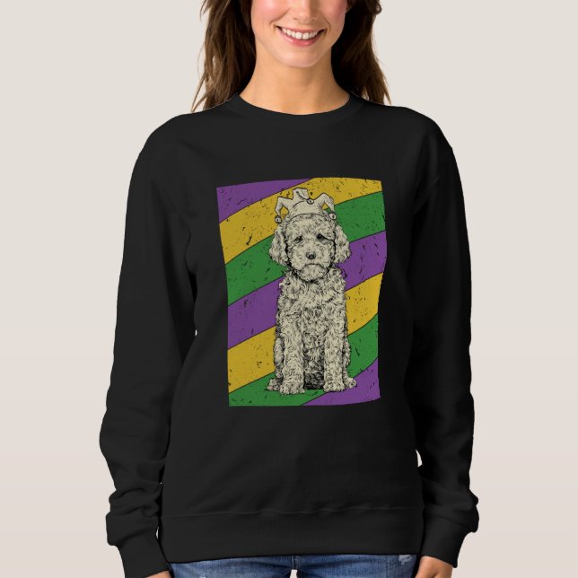 Moletom Cavapoo Jester Mardi Gras Doodle Dog Mom or Dad (Frente)