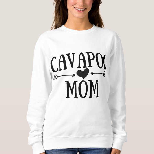 Moletom Cavapoo Mãe Funny Cavapoos Presente para Mulheres  (Frente)