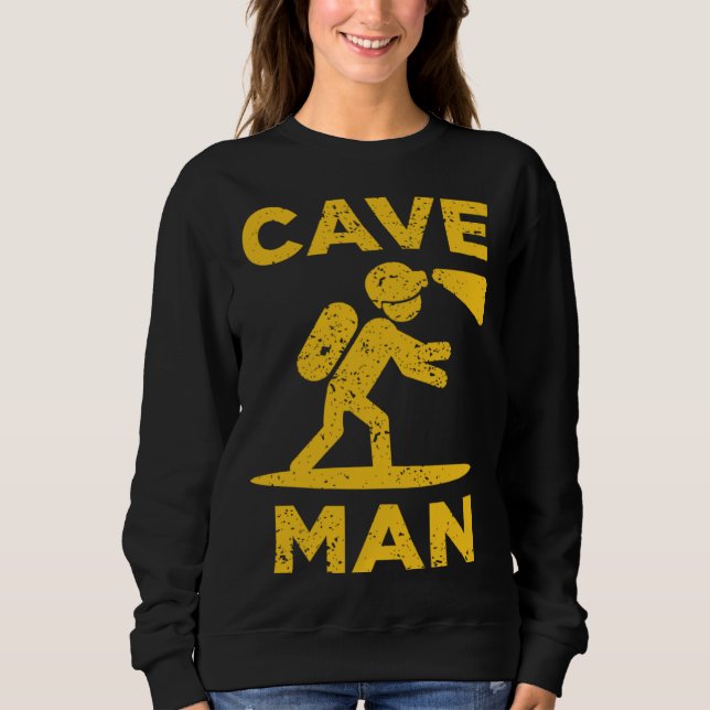 Moletom Cave Man Cave Explorer And Nature (Frente)
