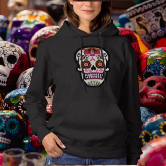 Moletom Caveira de Açúcar Rosa (Criador carregado)