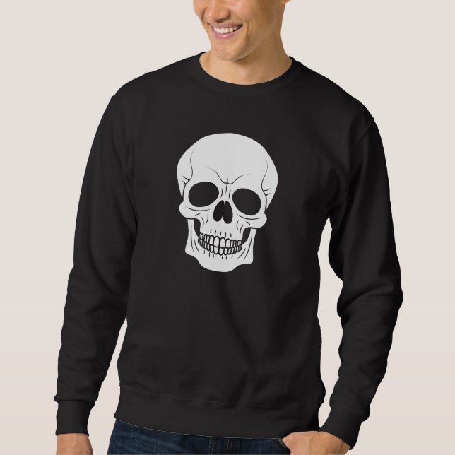 Moletom Caveira Sorridente Silhueta Simples Halloween Bran (Frente)