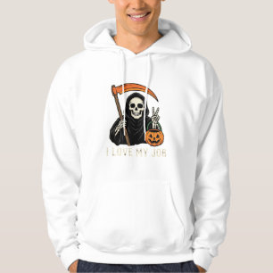 Moletom Ceifador Eu Amo Meu Trabalho Design de Halloween