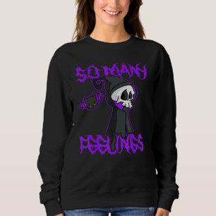 Moletom Ceifador Sombrio de Heavy Metal Emo Sentimentos Pr