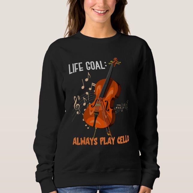 Moletom Cel da Orquestra Cello Cellist do Life Goal (Frente)