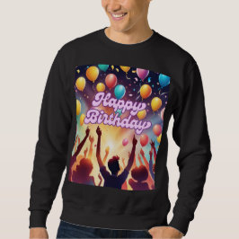 Moletom Celebração de Aniversário com Balões Festa Festiva