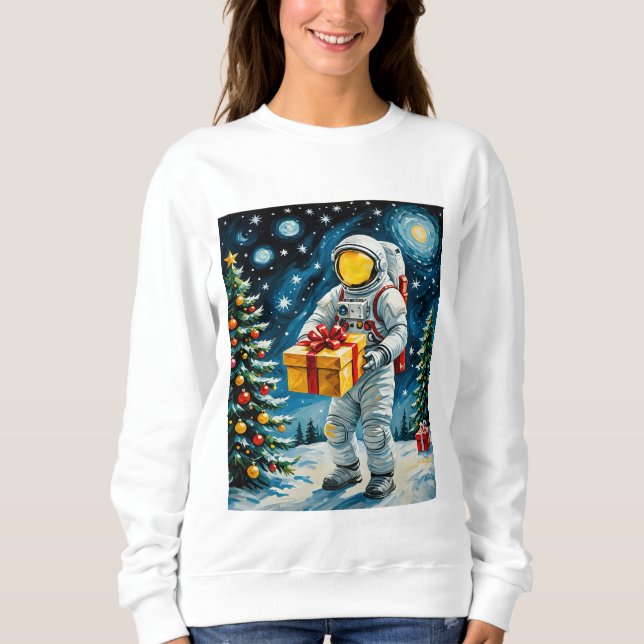 Moletom Celebração de Natal Astronauta (Frente)