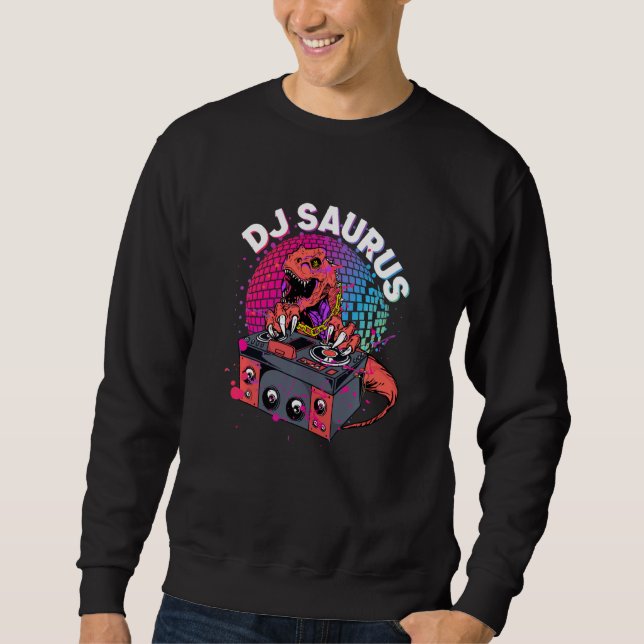 Moletom Celebração do Partido Dj Saurus Disco Saurian Rave (Frente)