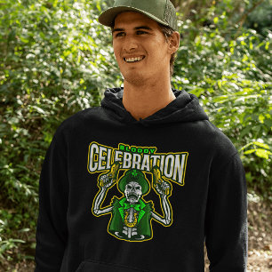 Moletom Celebração Sangrenta Skeleton Leprechaun Hoodie