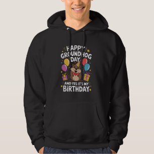 Moletom Celebrar o aniversário com o tema do Dia da Marmot