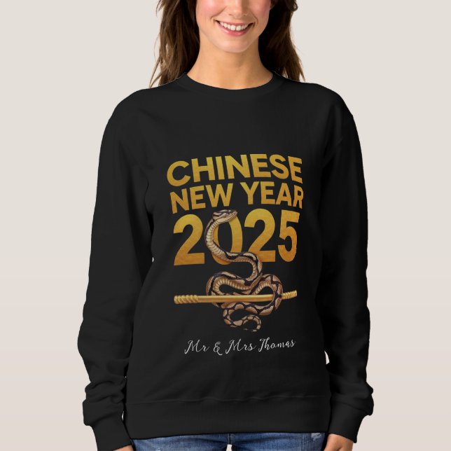 Moletom Celebrar O Ano Novo Chinês De 2025, Ano Da Cobra (Frente)