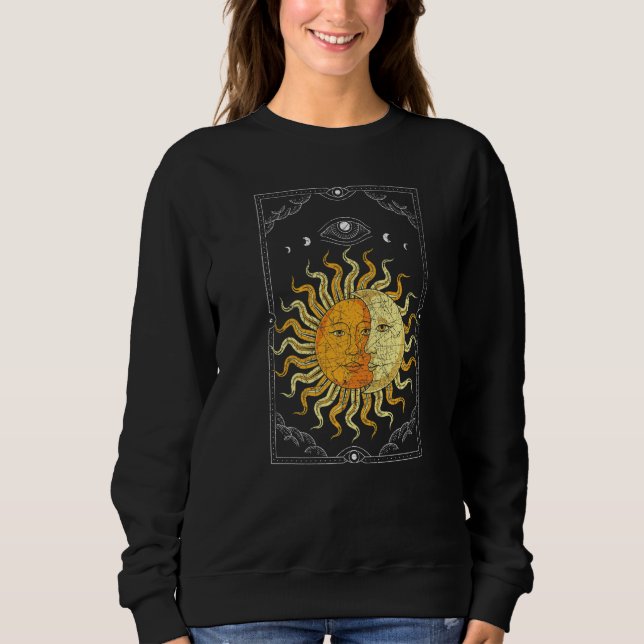 Moletom Celestial Body Boho Sun Moon Astronomy Universe As (Frente)