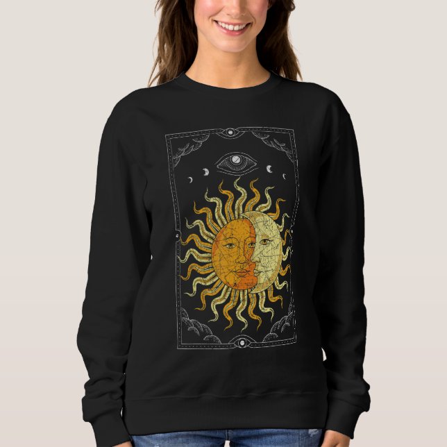 Moletom Celestial Body Boho Sun Moon Astronomy Universe As (Frente)