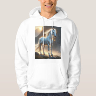 Moletom Célestial Cavalo Branco Fantasia T-Shirt 🌄 ✨