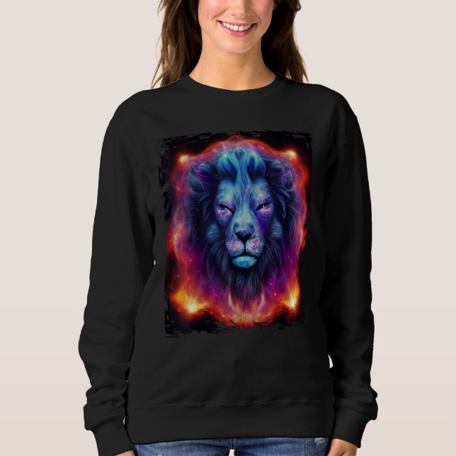 Moletom Celestial Lion God In Space Leo Zodiac Universe Ga (Frente)