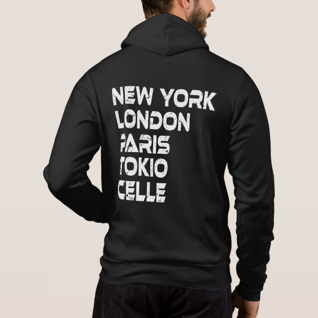 Moletom Celle New York London Tokio Paris Hoodie (Verso)