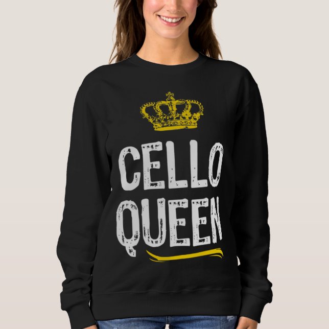 Moletom Cello Queen Women Girls Player  Cool Cute Cellist (Frente)
