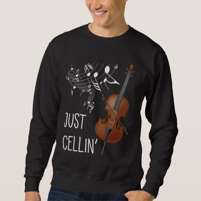 Moletom Cello String Instrumento Cellist Humor violoncello (Frente)