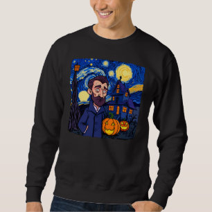 Moletom Cena de Van Gogh Haunted - Halloween Gótico Starry