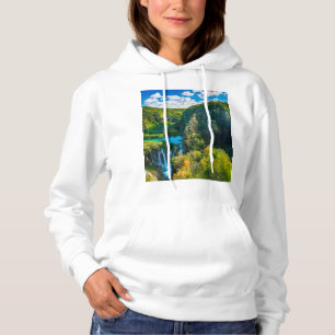 Moletom Cenário de cachoeira elegante, Croácia