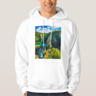 Moletom Cenário de cachoeira elegante, Croácia