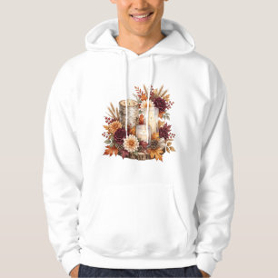 Moletom Centro de Mesa Floral com Vela de Outono Rústico