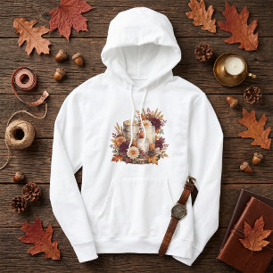 Moletom Centro de Mesa Floral com Vela de Outono Rústico