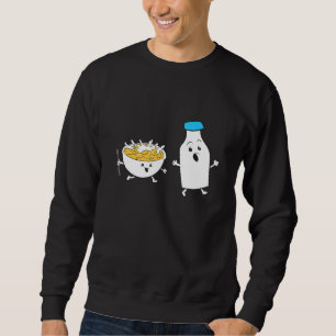 Moletom Cereais Que Perseguem Leite Cornflakes Cereal De C