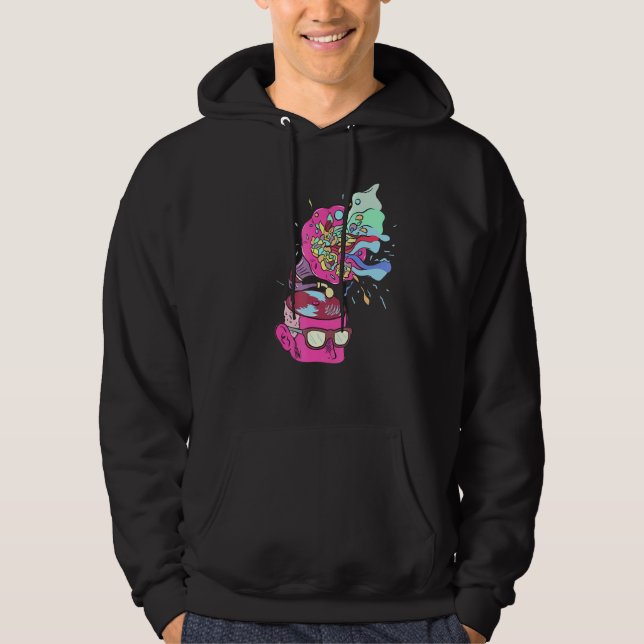 Moletom Cérebro Gramofone Doença Mental Prevenção (Frente)
