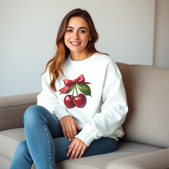 Moletom Cerejas e um Arco (cherries with a bow sweatshirt
)