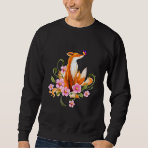 Moletom Cerejeira de Raposa Japonesa Flor de Água Sakura